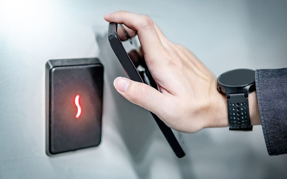 Access control system in use